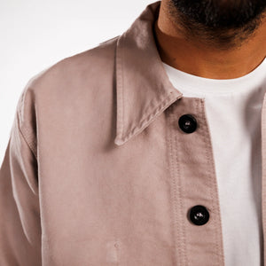 Veste surchemise unisexe LES INDIENNES DE NIMES Bourgeron Moleskine - Brune argile