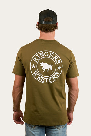 T-Shirt HOMME RINGERS WESTERN SIGNATURE BULL - OLIVE