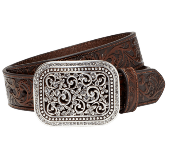 WMS ARIAT Rhinestone Fillagree Belt