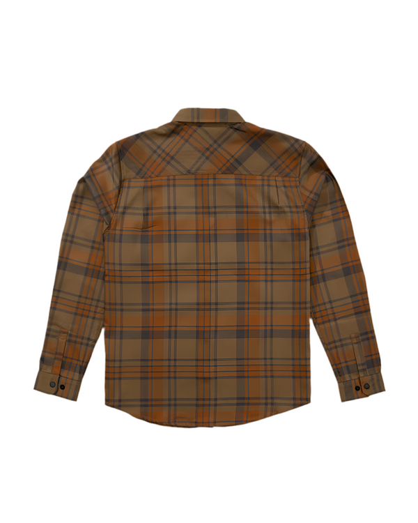 CHEMISE SALTY CREW FATHOM TECH SHIRT - DARK BROWN