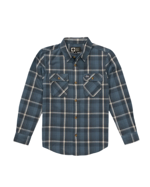CHEMISE SALTY CREW DAYBREAK FLANNEL - CHANNEL BLUE