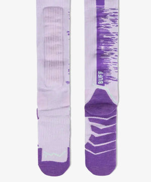 CHAUSSETTES BUFF MÉRINO HEAVY WEIGHT OVER THE CALF - LILAC  ICE