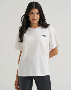 T-shirt femme WRANGLER Click Your Boots - Winter White
