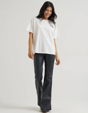 T-shirt femme WRANGLER Click Your Boots - Winter White