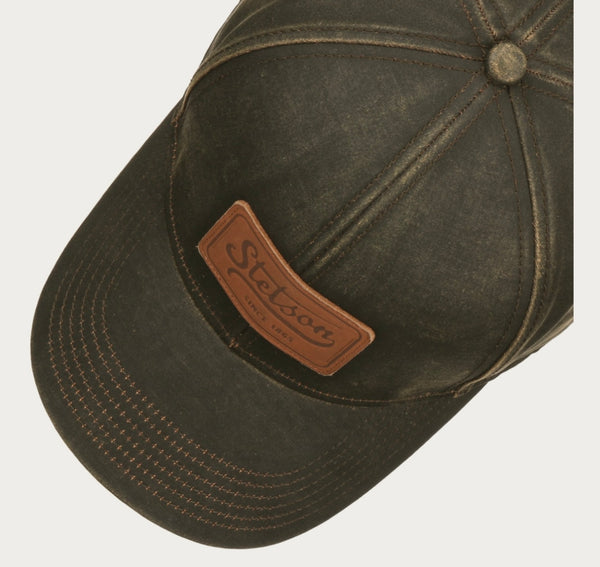 CASQUETTE STETSON baseball leather patch - verte