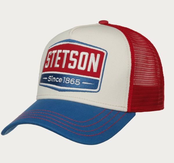 CASQUETTE STETSON TRUCKER GASOLINE - bleu
