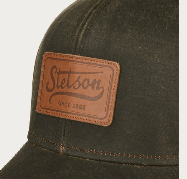 CASQUETTE STETSON baseball leather patch - verte