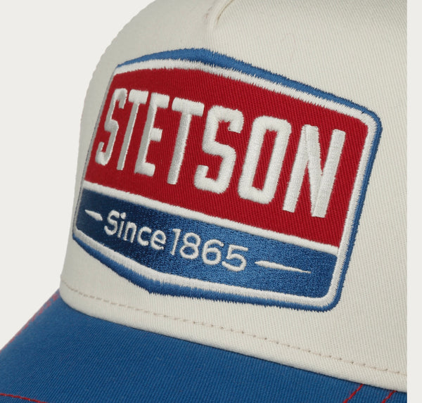 CASQUETTE STETSON TRUCKER GASOLINE - bleu