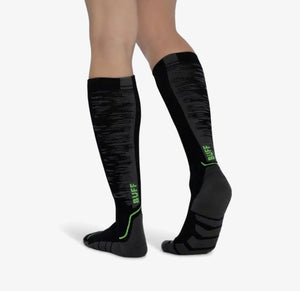 CHAUSSETTES BUFF MÉRINO HEAVY WEIGHT OVER THE CALF - BLACK