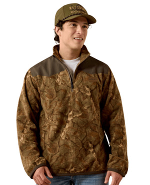 SWEAT POLAIRE HOMME  ARIAT  Basis Fleece Pullover - SAVANNAH TAN CAMO