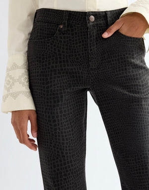 jeans femme WRANGLER BOOTCUT CROC PRINT