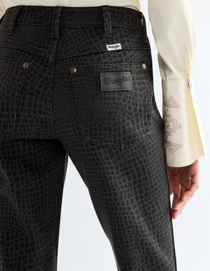 jeans femme WRANGLER BOOTCUT CROC PRINT
