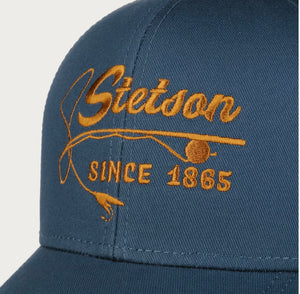 CASQUETTE STETSON BASEBALL FISHING ROD - bleu