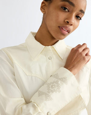 CHEMISE FEMME WRANGLER BELL WESTERN SLIM - EGRET