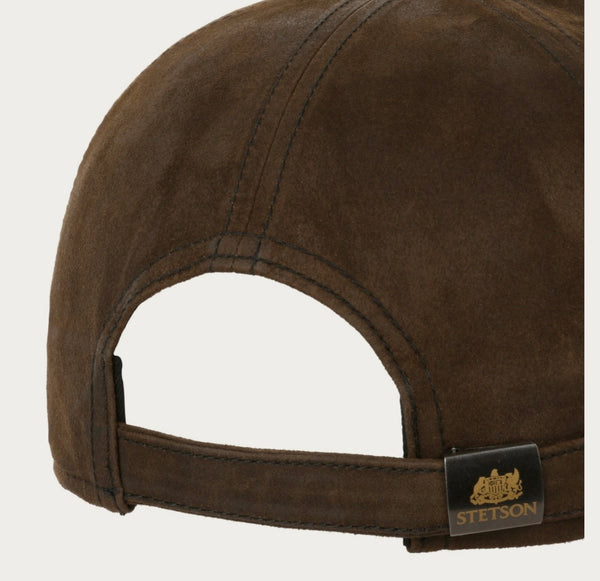 CASQUETTE STETSON TRUCKER OILY GOAT SUEDE - marron