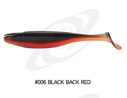 LEURRE AROS ROLLIN 4.5" - BLACK BACK RED