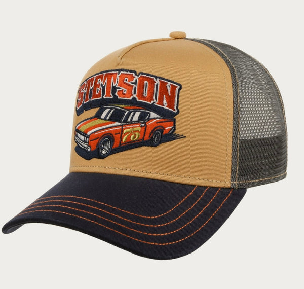 CASQUETTE STETSON TRUCKER INDY - marron/bleu