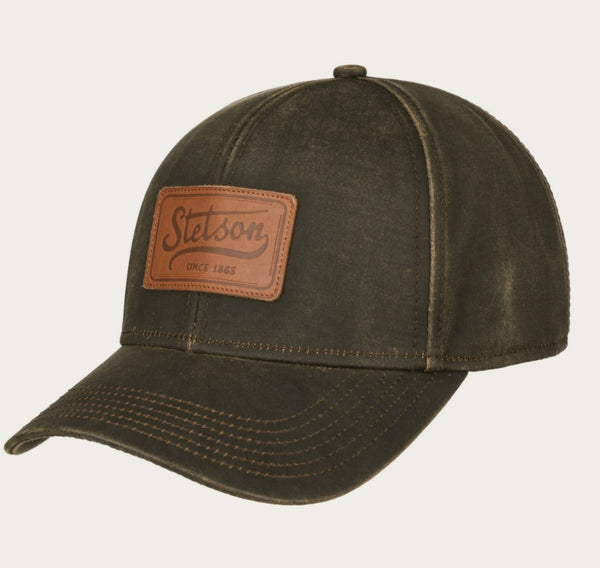 CASQUETTE STETSON baseball leather patch - verte