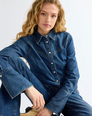 CHEMISE FEMME WRANGLER BELL WESTERN SLIM - MIDNIGHTWASH