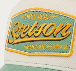 CASQUETTE  ENFANT STETSON Trucker Since 1865 Vintage - verte