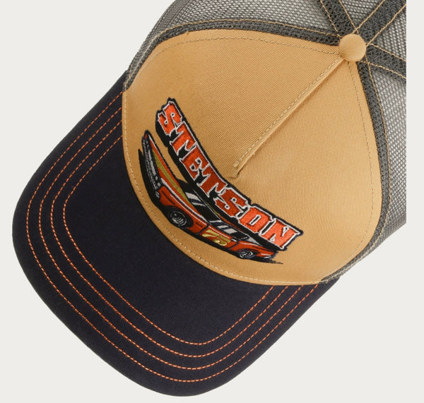 CASQUETTE STETSON TRUCKER INDY - marron/bleu