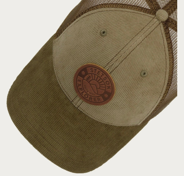 CASQUETTE STETSON baseball leather patch- verte