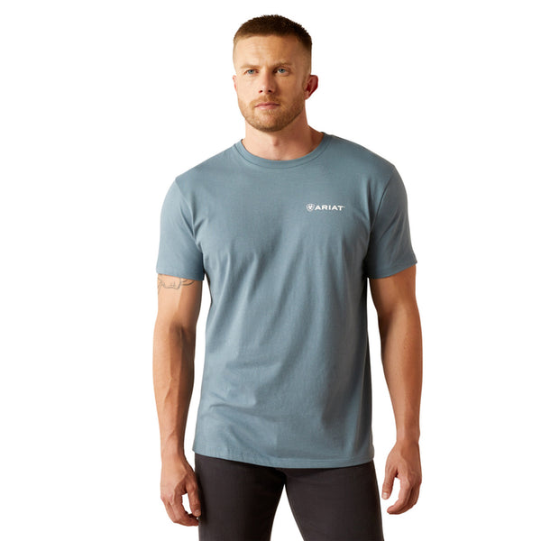 Men’s ARIAT t-shirt EAGLE ROCK LIGHT DENIM