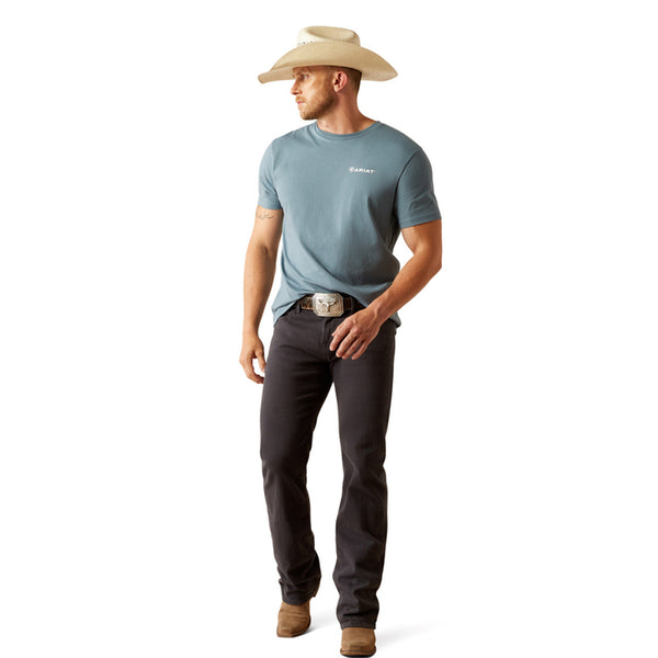 Men’s ARIAT t-shirt EAGLE ROCK LIGHT DENIM