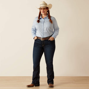 CHEMISE femme ARIAT  Team Kirby Stretch Western Shirt - kentucky blue