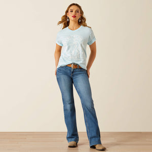 T-Shirt femme ARIAT ANOTHER DAY - vintage lagoon