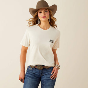 T-Shirt femme ARIAT BULL HORNS - natural