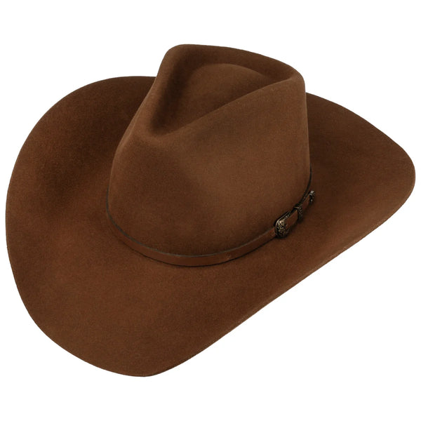 CHAPEAU STETSON VALRICK Western woolfelt by JJ HATS- marron