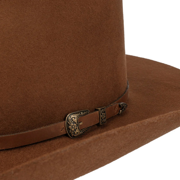 CHAPEAU STETSON VALRICK Western woolfelt by JJ HATS- marron