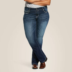 JEANS femme ARIAT Mid Rise Entwined Boot Cut Jean - marine