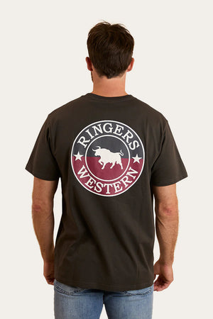 T-Shirt HOMME RINGERS WESTERN SIGNATURE BULL - GRIS