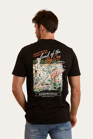 T-Shirt RINGERS WESTERN UNISEX UP NORTH - BLACK