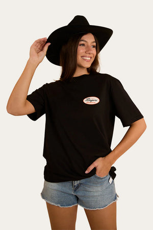 T-Shirt RINGERS WESTERN UNISEX UP NORTH - BLACK