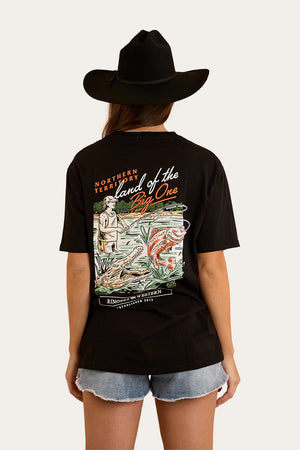 T-Shirt RINGERS WESTERN UNISEX UP NORTH - BLACK