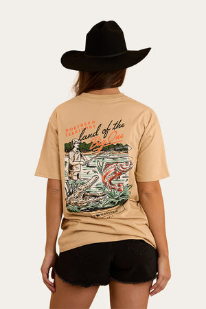 T-Shirt RINGERS WESTERN UNISEX UP NORTH - beige