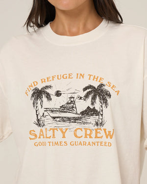 T SHIRT SALTY CREW CHARTER SKIMMER - off White