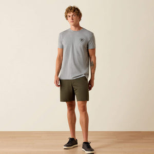 T-Shirt western homme ARIAT Banner Badge - iceberg