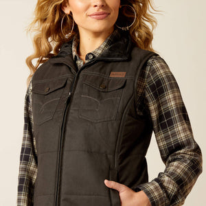 GILET FEMME  ARIAT Grizzly Quilted Vest - blk