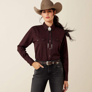 CHEMISE FEMME ARIAT Earthbound Western Snap Shirt - CHOCOLATE PLUM