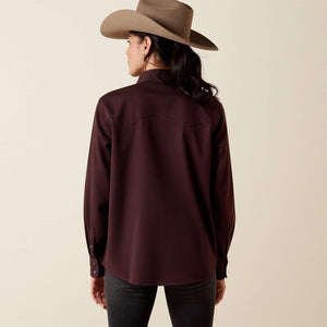 CHEMISE FEMME ARIAT Earthbound Western Snap Shirt - CHOCOLATE PLUM