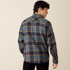 CHEMISE HOMME ARIAT Retro Harbert Fitted Snap Shirt - INKWELL PLAID