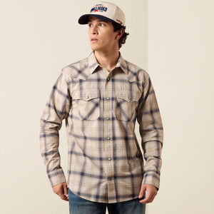 CHEMISE HOMME ARIAT Retro Hudde Fitted Snap Shirt - PEYOTE PLAID