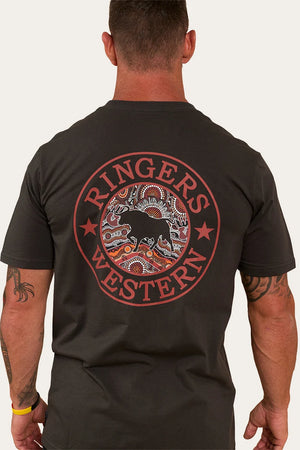 T-Shirt RINGERS WESTERN WALKABOUT WARRIOR UNISEX - CHARCOAL