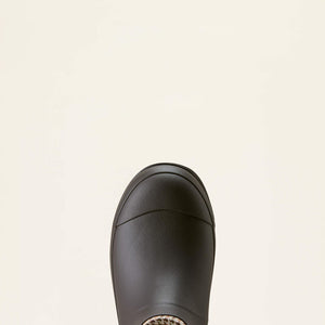 boots imperméables femme ARIAT Kelmarsh Shortie Rubber - CHOCOLATE|TAN TWILL