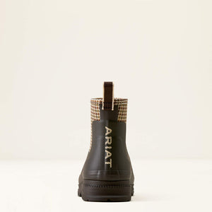 boots imperméables femme ARIAT Kelmarsh Shortie Rubber - CHOCOLATE|TAN TWILL