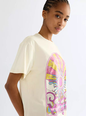 T-SHIRT FEMME WRANGLER RELAXED GIRLFRIEND  - ANTIQUE WHITE